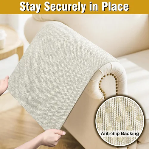 Vista 5 de Fundas para brazos de sofá, fundas para brazos de sofá, funda impermeable para reposabrazos de sofá, sillón, sofá de dos plazas, funda