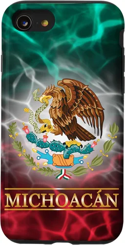 Vista 18 de Funda para iPhone 17 con la bandera de México de Michoacán - Orgullosa de las raíces mexicanas
