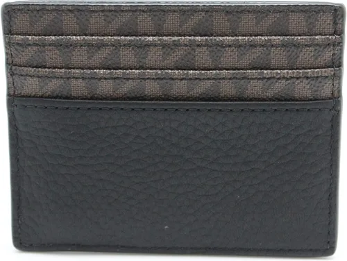 Vista 2 de Michael Kors Cooper - Funda para tarjetas altas para hombre, color marrón y negro