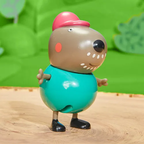 Vista 6 de Peppa Pig Juego de vehículos de construcción y figuras de camión de remolque del abuelo, juguetes preescolares para niños y niñas de 3 años