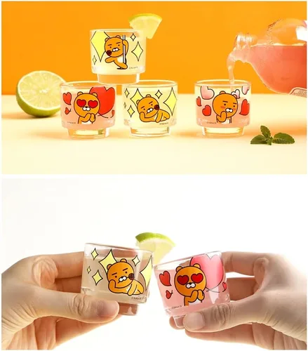 Vista 2 de Kakao Ryan Soju Glass Soju Shot Glasses 4p Magic Temperatura alterna