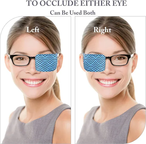 Vista 6 de Sosation 10 piezas de parches oculares para ojo izquierdo o derecho de adultos, parche para gafas, estilos mixtos (estilo surtido)