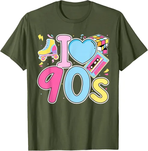 Vista 57 de I Love 90's Retro Style Nostalgia Vibe Funny 1990's Party T-Shirt Negro