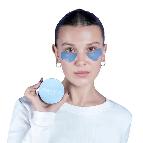 Vista 3 de florence by mills Surfing Under the Eyes - Almohadillas de gel hidratantes para tratamiento debajo de los ojos, 30 unidades/15 pares, 15 pares