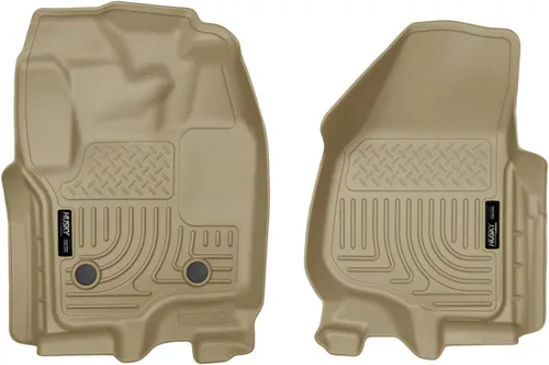 Vista 11 de Husky Liners Tapetes Weatherbeater Compatible con Ford F-250/F-350 doble cabina SOLO 2011-2016 Fila 2, 1 pieza, negro - 19701