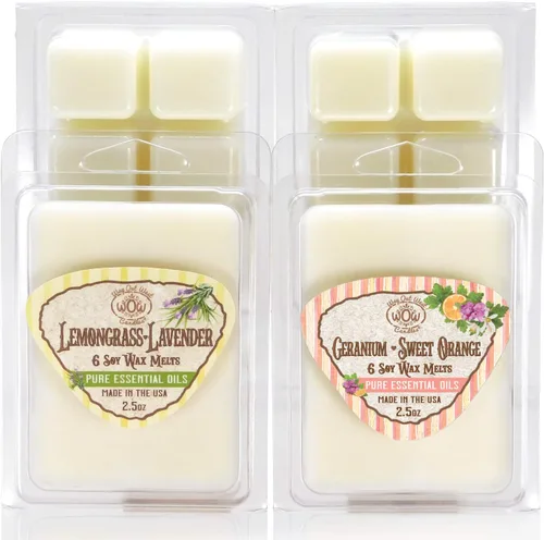 Vista 7 de Cera perfumada para calentadores de cera, ambientador aromático, paquete de 4, juego surtido de 6 cubos de fusión, hecho a mano en Estados Unidos