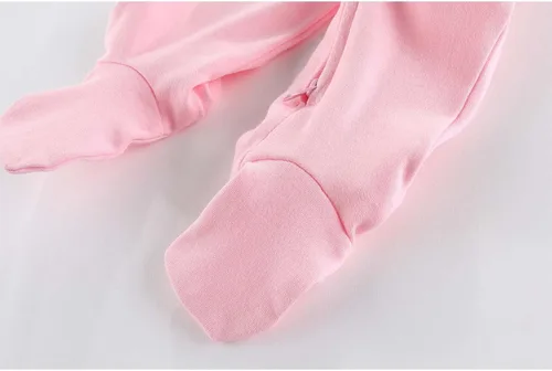 Vista 6 de Conjunto de 3 trajes de algodón con cremallera de 2 vías para recién nacido, para niños y niñas, de 0 a 12 meses
