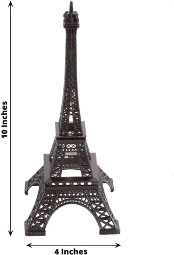 Vista 3 de Efavormart - Centro de mesa de la torre Eiffel de metal negro de 10 pulgadas, elegante decoración de la torre Eiffel negra y figura decorativa