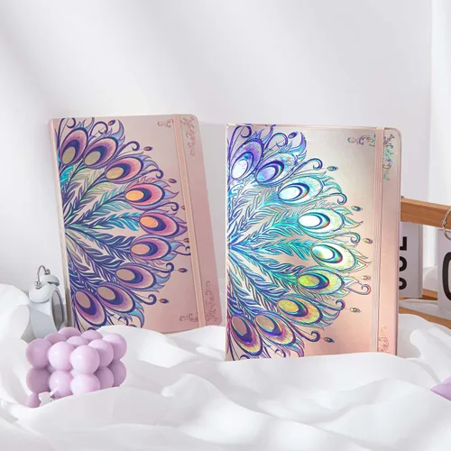 Vista 9 de TIEFOSSI Cuaderno de Diario A5 - Cuadernos de Tapa Dura Rayados para la Universidad para Mujeres - Papel Grueso de 100 g/m² 224 Páginas Numeradas