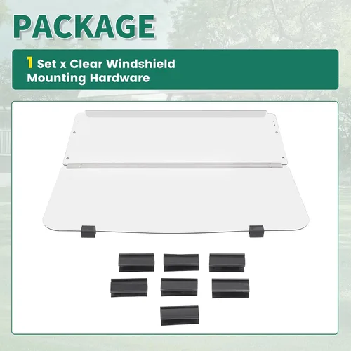 Vista 8 de ECOTRIC Parabrisas compatible con Club Car DS de 1982-2000.5 Clear Fold Down resistente al impacto para carrito de golf Modelo DS