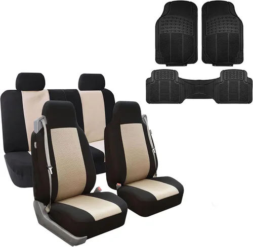 Vista 9 de FH Group - Juego de fundas de asiento de tela plana para todo uso para asientos tipo cubo, 2 piezas de ajuste universal, lavables, para SUV, sedán