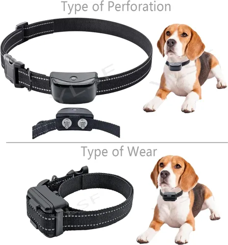 Vista 3 de Correa de nailon para perro con 2 agujeros para entrenamiento de valla electrónica, receptores de collar de ladrido, correa de repuesto de 3/4