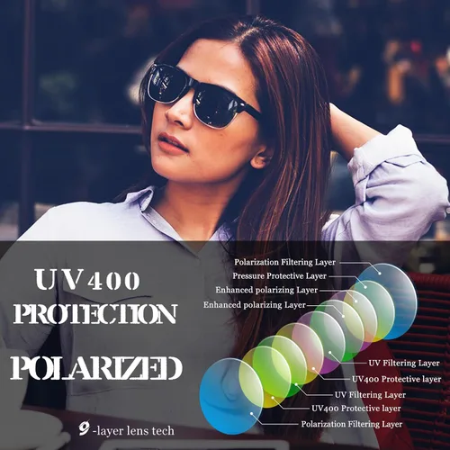 Vista 3 de Joopin Vintage Sunglasses Half Frame Sun Glasses Polarized UV Protection Browline Shades for Women Men