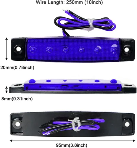 Vista 5 de Shangyuan Luces marinas: 6 luces interiores LED impermeables para yate, barco de pesca, kayak y más, 12 V