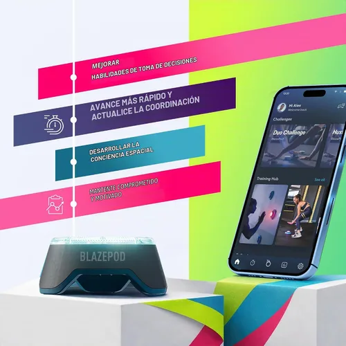 Vista 5 de BlazePod Kit de entrenamiento de reacción Smart Pods para ejercicios de velocidad, agilidad y cognitivos, entrenamiento profesional para atletas