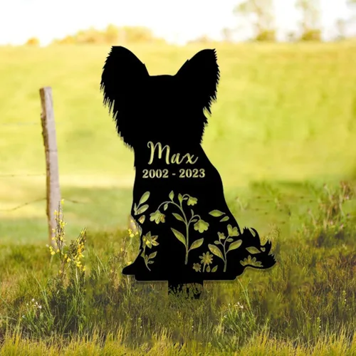Vista 9 de Letrero de metal personalizado Golden Retriever, marcador de tumba de Golden Retriever, pérdida de Golden Retriever, letrero de flor Golden