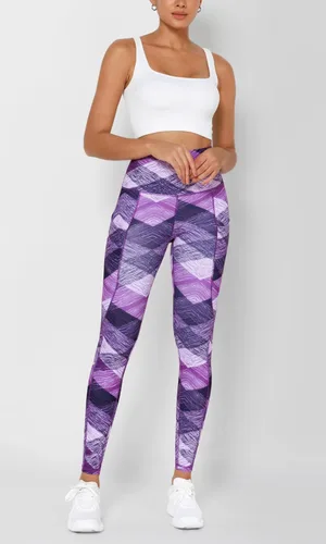 Vista 5 de ODODOS - Leggings de yoga con cintura alta y bolsillos para mujer, pantalones de yoga deportivos con control de abdomen, no se transparentan