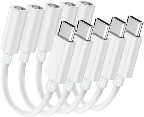 Vista 10 de Seulliya Adaptador USB C a conector de auriculares de 0.138 in para iPhone 15/16 Pro/Max, adaptador DAC de audio de alta resolución, convertidor