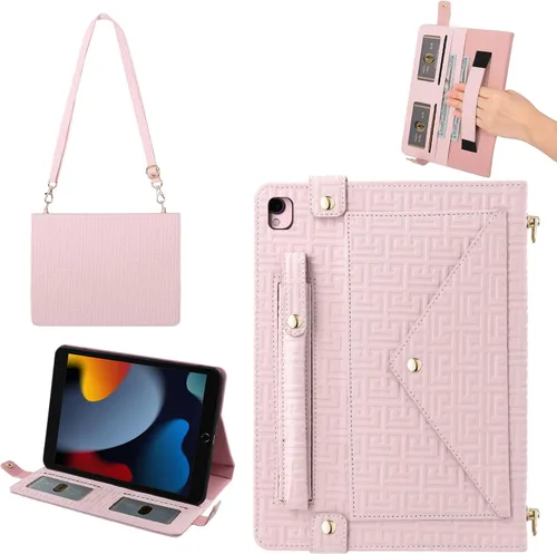 Vista 100 de Funda tipo bolso para iPad mini de 5ª/4ª/3ª/2ª/1ª generación de 7.9 pulgadas, Techcircle funda ligera tipo folio con soporte bandolera con billetera