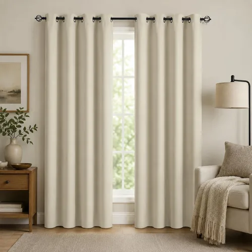 Vista 25 de Aquazolax Cortinas opacas de 45 pulgadas de largo, juego de 2 paneles para guardería, cortinas de tratamiento de ventanas con aislamiento térmico