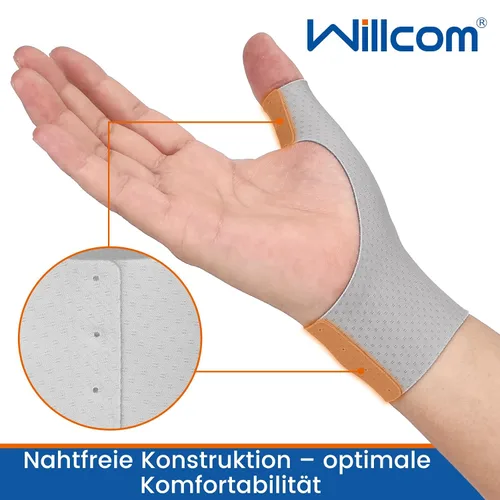 Vista 6 de Muñequera de pulgar con funda de compresión (2 PIEZAS) para alivio del dolor de artritis, protector de soporte, guante interior de férula de espiga