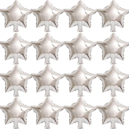 Vista 10 de 6 globos de aluminio de 22 pulgadas y 10 globos de aluminio de 10 pulgadas con estrella - Dorado, globos de estrella de 12 puntas y 4 puntas para 16