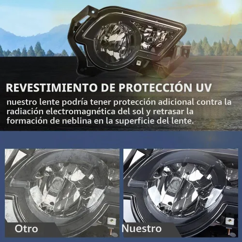 Vista 2 de PIT66 Juego de montaje de luces antiniebla (2 unidades) compatible con 2002 2003 2004 2005 2006 Avalanche Pickup Truck Accesorios de lámpara
