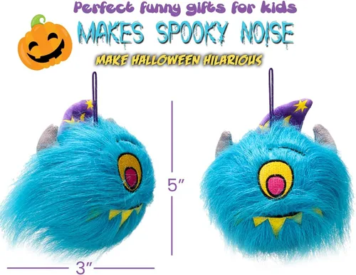 Vista 3 de Peluche con diseño de Screechers en colores brillantes y gritos de miedo (tienen ruido) juguetes de peluche para niños, niños, niñas, regalo ideal