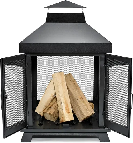 Vista 3 de Endless Summer Chimenea al aire libre de acero de leña de 45