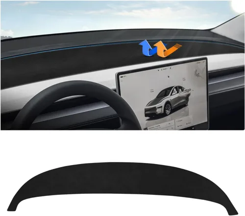 Vista 29 de Autorder Alfombrilla de Salpicadero para Rivian R1T 2022-2025 2026 Accesorios Cubierta de Salpicadero Manta de Salpicadero Franela Protección contra