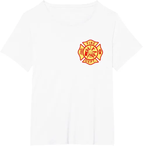 Vista 108 de Camiseta con logotipo de bomberos con símbolo de bombero, Negro