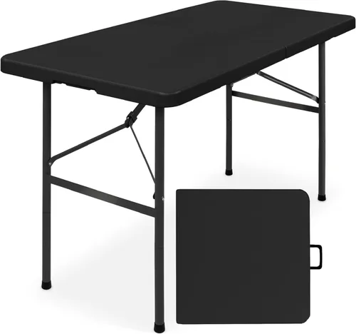 Vista 7 de Simpli-Magic 8ft Portable Plastic Folding Table – Indoor & Outdoor Heavy-Duty Foldable Utility Table w/Handle for Party & Camping (Black)