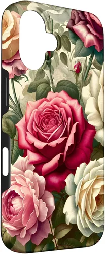 Vista 3 de Funda con diseño floral para iPhone 16 con diseño floral estilo victoriano