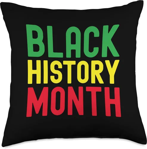 Vista 4 de Black History Month Afro African Pride Celebration Throw Pillow