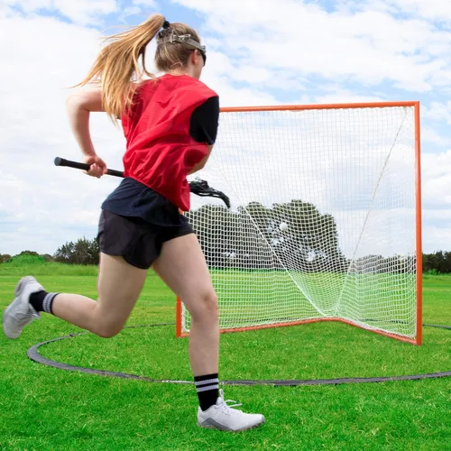 Vista 12 de Champion Sports Lacrosse Crease para mujer: Rhino Flex Portable Lacrosse Goal Crease – 17' de diámetro para todo tipo de clima con pesas, estacas