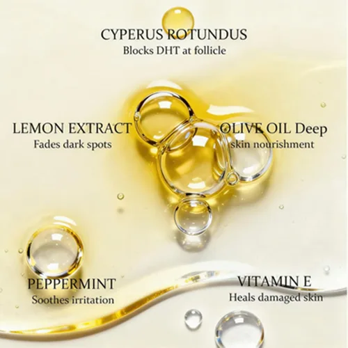 Vista 6 de Renovia Cyperus Rotundus - Aceite para depilación, suero de piel para depilación, aceite hidratante y calmante para una piel de aspecto suave
