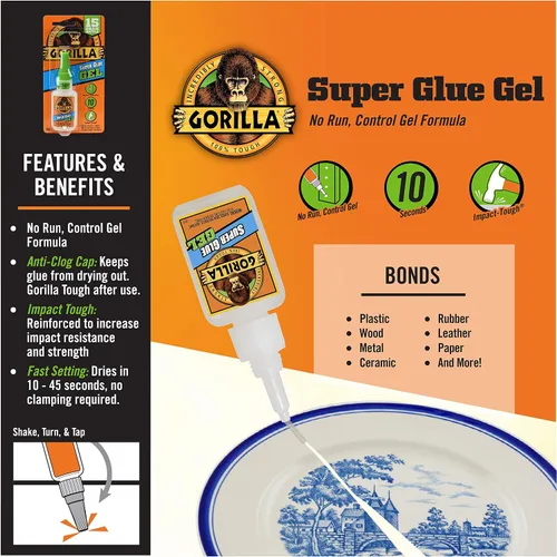 Vista 3 de Pegamento en gel superadhesivo Gorilla, 7600101-8