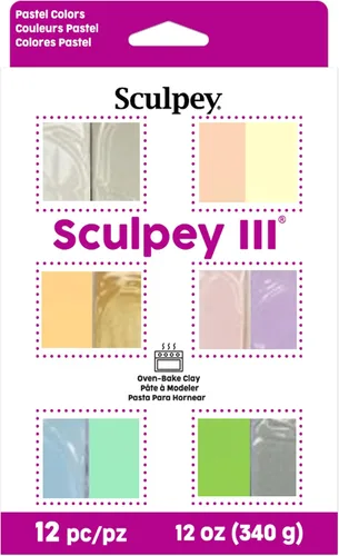 Vista 11 de Sculpey III 12 colores brillantes de arcilla polimérica para horno, no tóxica, 12 onzas, ideal para modelar, esculpir, vacaciones, bricolaje
