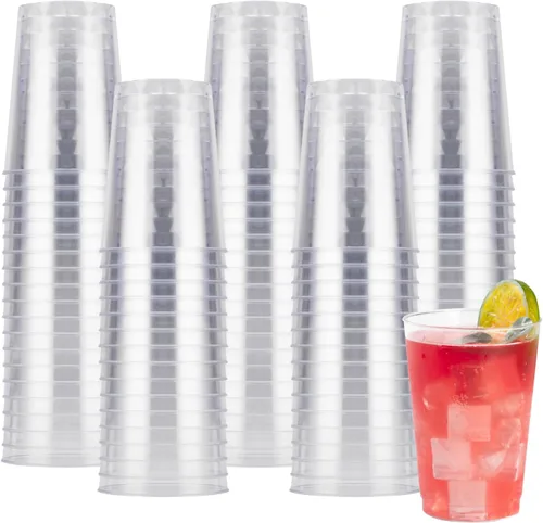 Vista 11 de Goodluck 50 vasos de plástico transparente de 12 onzas para fiestas, vasos desechables de plástico transparente, vasos de cóctel para bodas, Acción