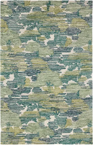 Vista 10 de Dash & Albert Ashmore - Alfombra de lana micro enganchada a múltiples manos, 2 x 3 pies, patrón geométrico multicolor
