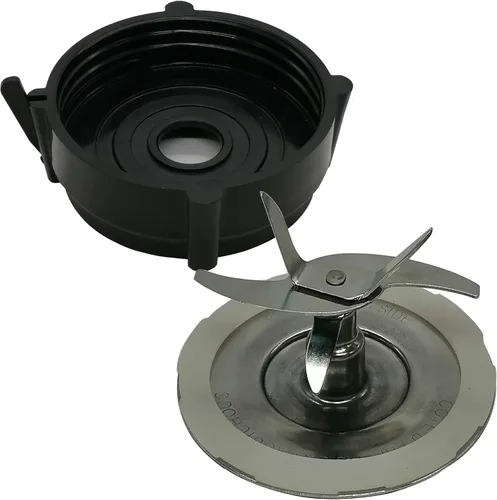 Vista 2 de Cuchilla Pro de repuesto con parte inferior y vaso Blend-N-Go de 24 onzas con tapa, compatible con Oster Pro Blade: licuadoras Oster Pro 1200