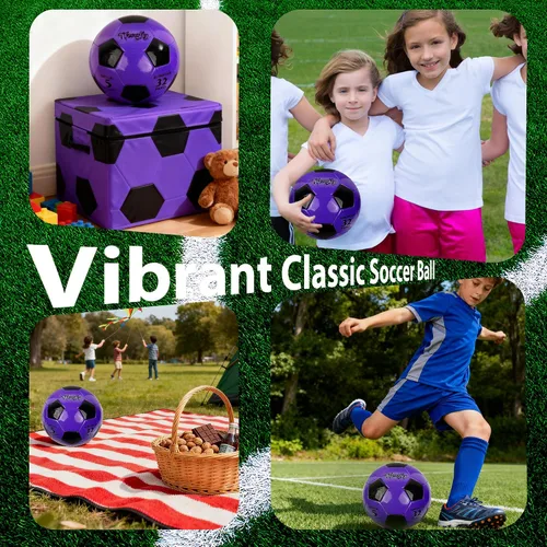 Vista 7 de Size 2, 5 Soccer Ball with Pump Needle-Training Recreation Soccer Ball Size 2, 5 Thicker PU Tight Weaved Mini Soccer Ball for Teen Boy Girl