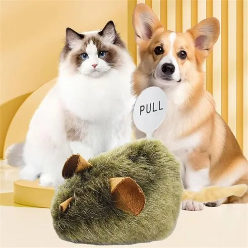 Vista 4 de Juguete interactivo para gatos, juguete automático chirriante automático para jugar a sí mismo, ejercicios de interior interactivo con sonido