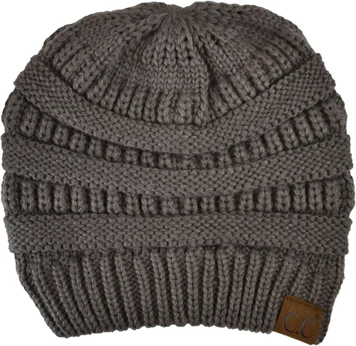 Vista 23 de C.C Trendy Warm Chunky Soft Stretch Cable Knit Beanie