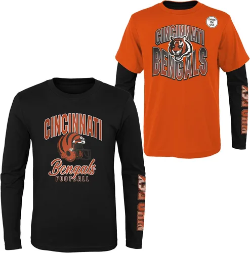 Vista 19 de NFL Conjunto de 3 Camisetas y Camisas de Manga Larga para Niños y Jóvenes 8-20, Colores del Equipo del Día del Juego