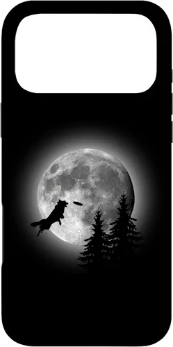 Vista 22 de Border Collie Catching Frisbee Moon Case for iPhone 16