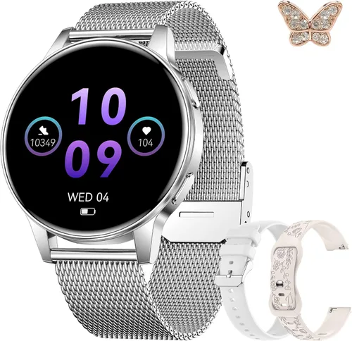 Vista 12 de Relojes inteligentes para hombres y mujeres (respuesta/hacer llamadas), pantalla HD de 1.27 pulgadas con monitor de frecuencia cardíaca/sueño, más