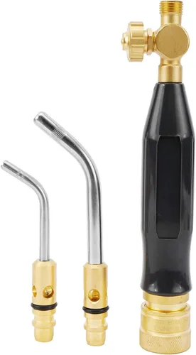 Vista 7 de Kit de acetileno de aire de 5 piezas, kit de soplete, incluye 1 regulador de acetileno CGA 200 soldador de gas de soldadura, manguera estándar