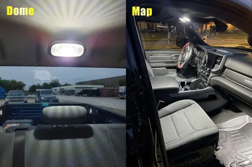Vista 4 de Kit de luces LED interiores Ram de 12 piezas para Dodge Ram 1500 2500 3500 blanco 6000K paquete de iluminación LED interior + luces de matrícula