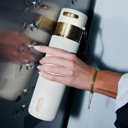 Vista 7 de Contigo Autoseal - Botella de agua de acero inoxidable con aislamiento al Terra Champagne